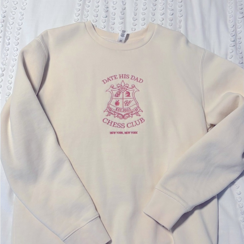Real Housewives of NYC / Brynn Whitfield Cream Chess Club Sweater